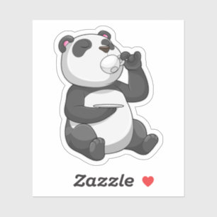Sticker Panda avec Tea Cup