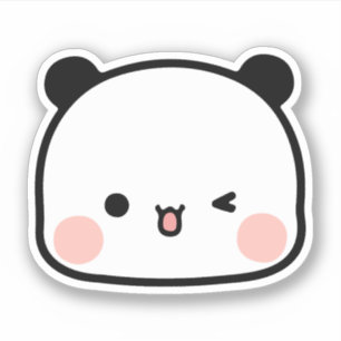 Sticker Panda bear, bubu et dudu, face bubu