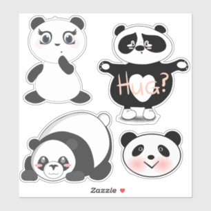 Sticker Panda Bears