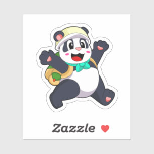 Sticker Panda comme étudiant