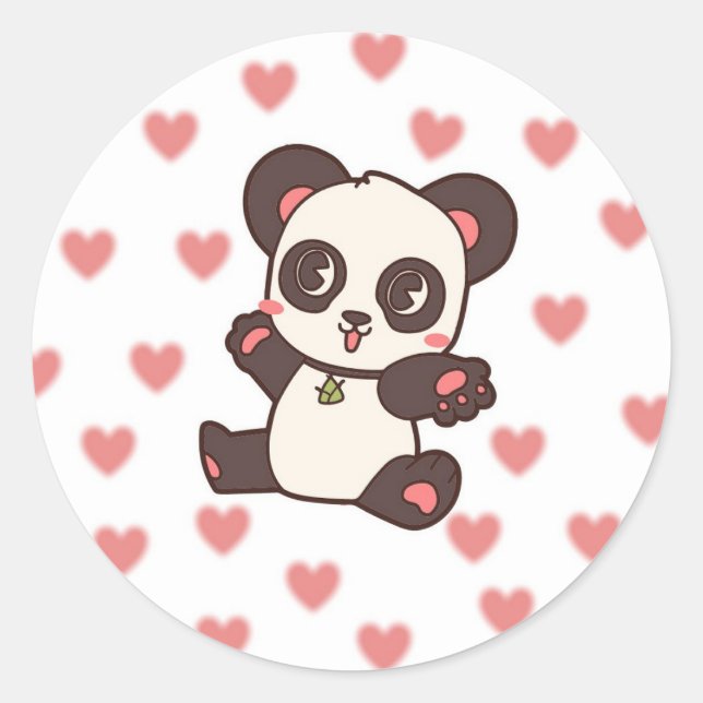 sticker panda Cute (Devant)