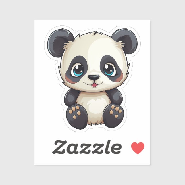 Sticker Panda de dessin (Feuille)