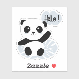 Sticker Panda dice Hola