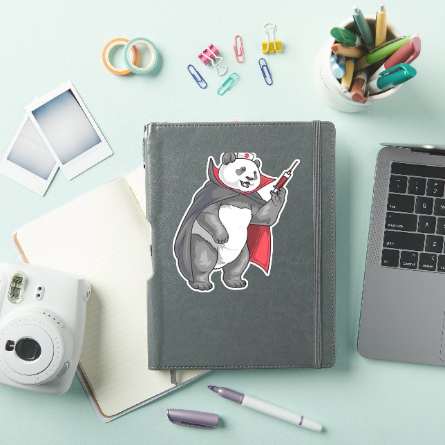 Sticker Panda Halloween Vampire infirmière T-shirt surdime (Couverture iPad)