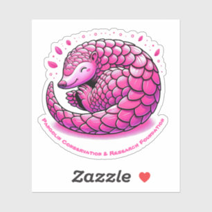 Sticker Pangolin Rose mignon