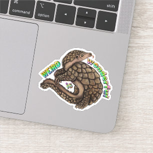 Sticker Pangolin Weird est merveilleux