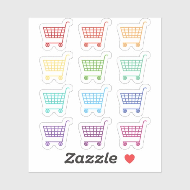 Sticker Panier de courses du jour Planificateur de calendr (Feuille)