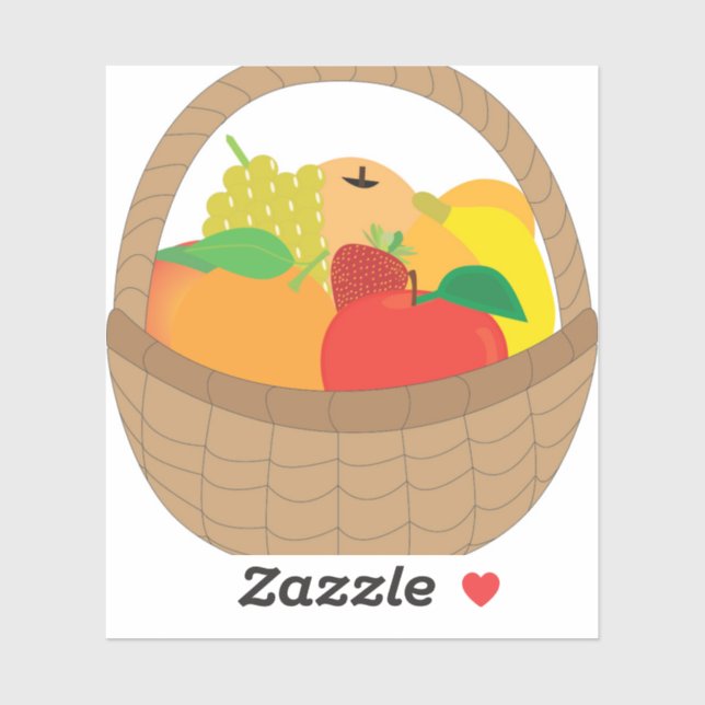 Sticker Panier de fruits (Feuille)
