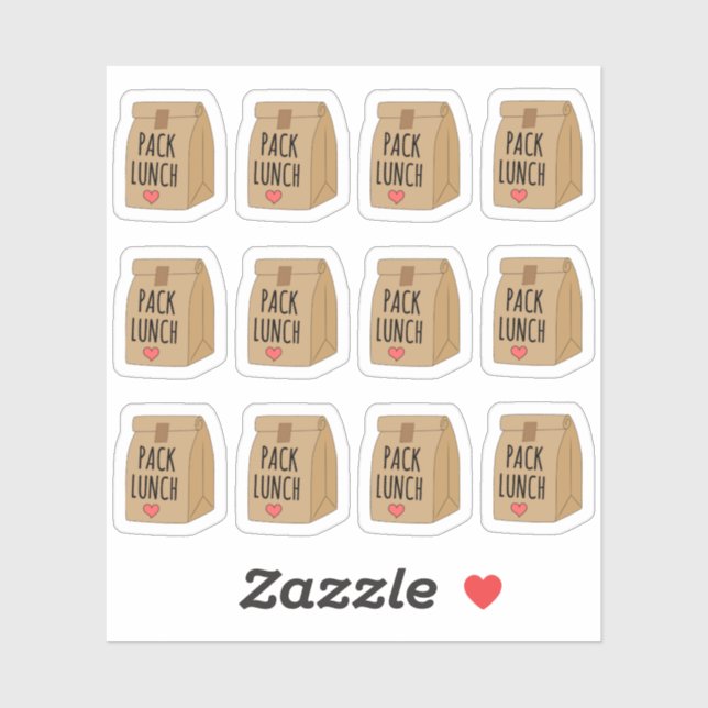 Sticker Panier Panier Déjeuner Préparation de repas Calend (Feuille)