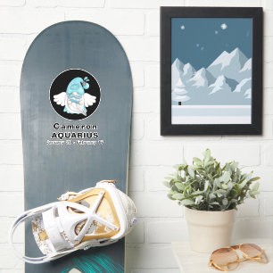 Sticker Panneau Astrologie Gnome Aquarius Angel 8" Vinyl
