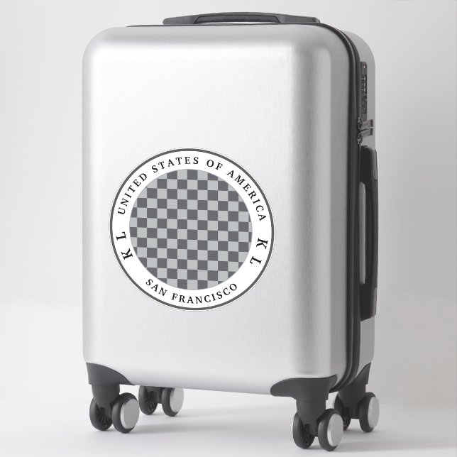 Sticker Panneau de contrôle gris et argent pour l'autocoll (Sur valise)