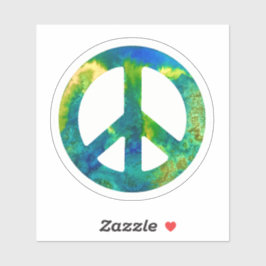 Sticker Panneau de paix vert mer