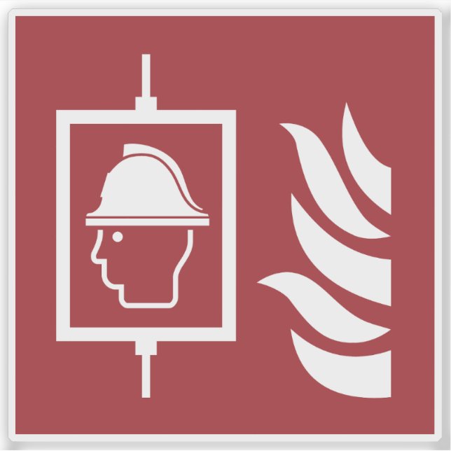 Sticker Panneau de sécurité de l'ascenseur des pompiers (Devant)