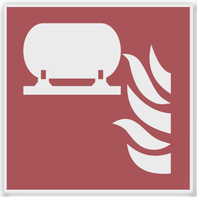 Sticker Panneau de sécurité d'installation d'un extincteur (Devant)