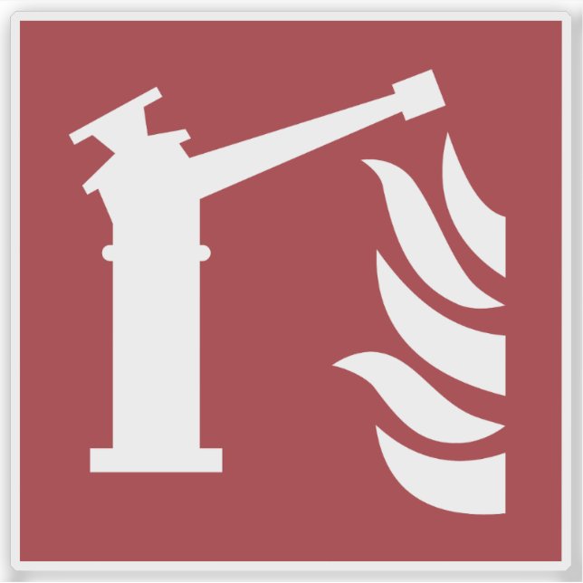 Sticker Panneau de sécurité du moniteur d'incendie (Devant)