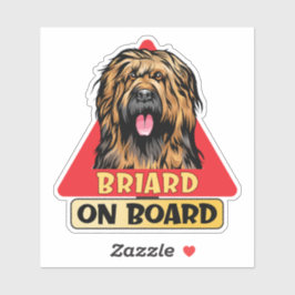 Sticker Panneau de signalisation rouge chien français à bo
