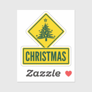 Sticker Panneau de signalisation routier moderne de vacanc