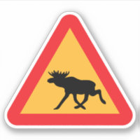 Panneau de signalisation suédois de l'orignal de p