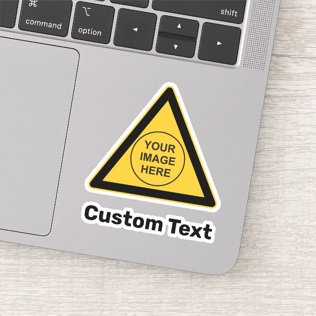 Sticker Panneau triangle d'avertissement personnalisé (Détail)