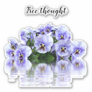 Sticker Pansies violettes