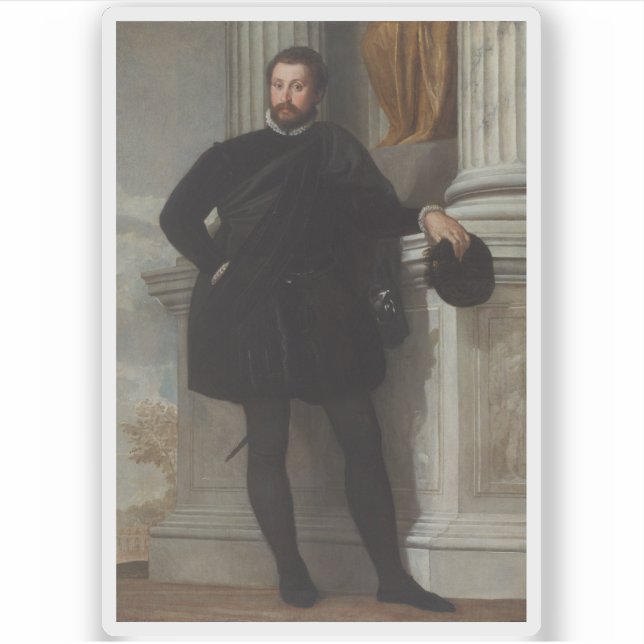 Sticker Paolo Veronese (Paolo Caliari) - Portrait d'un hom (Devant)