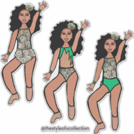 Sticker Paon danseur à trois styles #2