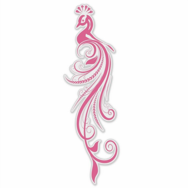 Sticker Paon en filigrane (Devant)