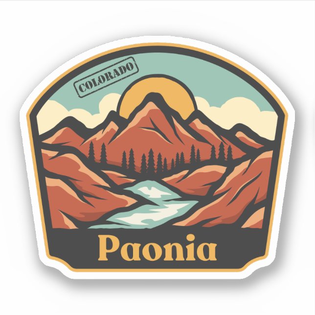 Sticker Paonia, Colorado (Devant)