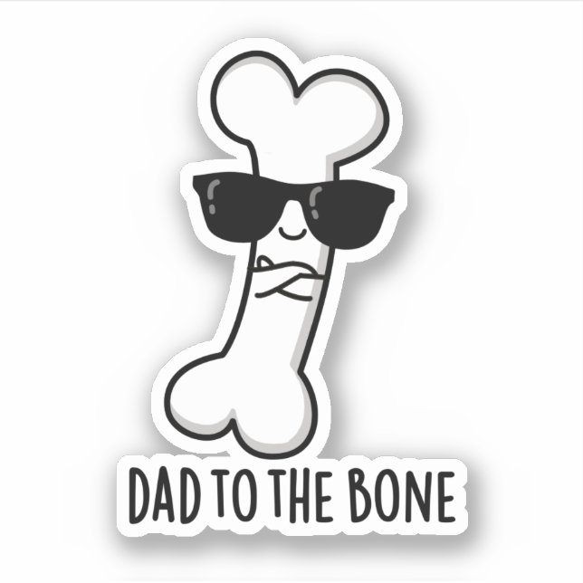 Sticker Papa À L'Os Drôle Anatomie Pun (Devant)