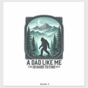 Sticker Papa Bigfoot Gravure Vintage Fun T-Shirt Papa Drôl
