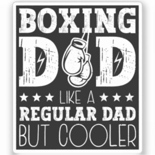 Sticker Papa En Boxe Comme Un Père Régulier Mais Glacière