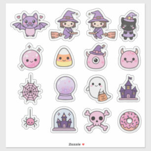 Sticker Papeterie de sorcière kawaii et pastel & pack d'au