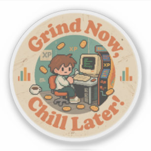 Sticker Papier peint de bureau de jeu rétro - Du travail a