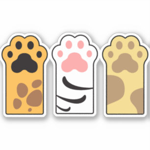 Sticker Papiers de chat colorés