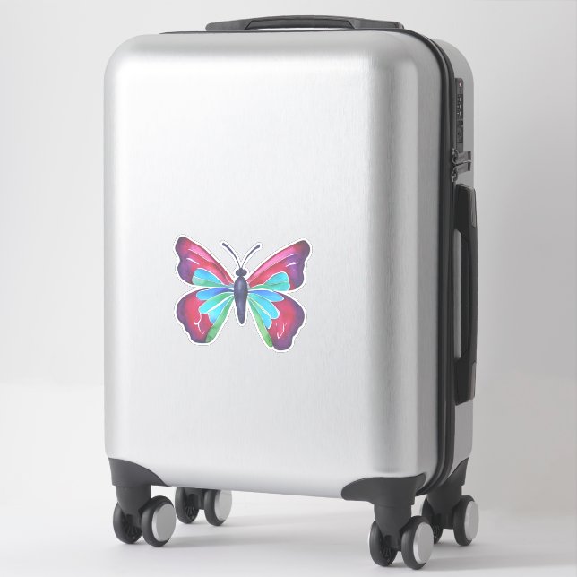Sticker papillon (Sur valise)