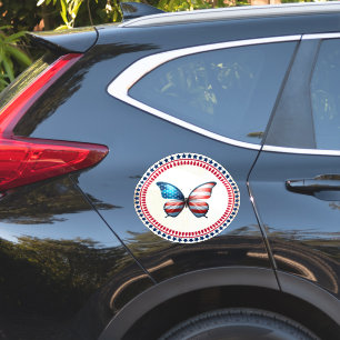 Sticker papillon 4 juillet patriotique américain