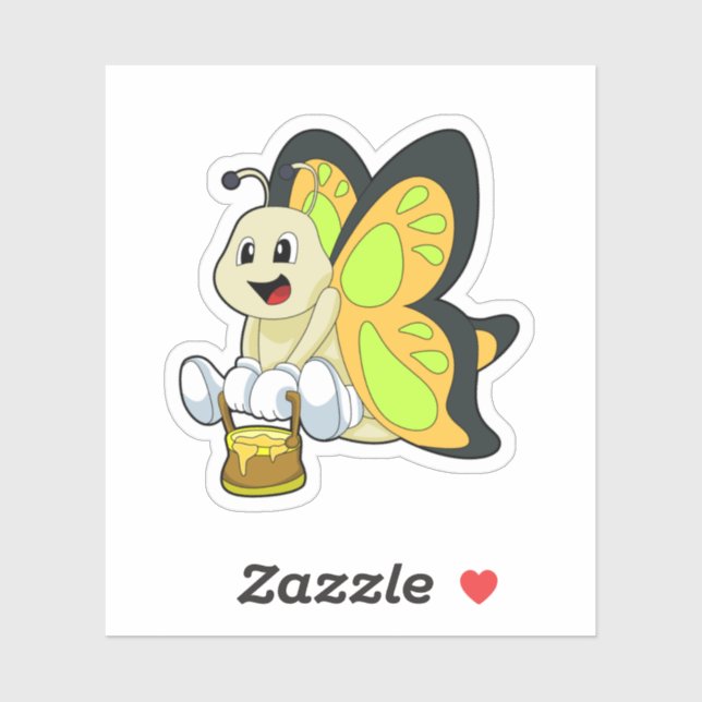 Sticker Papillon au miel (Feuille)