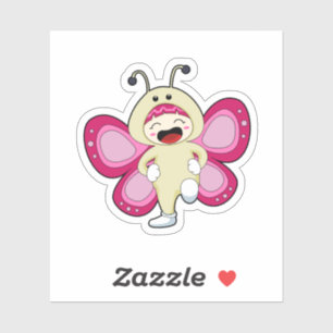 Sticker Papillon avec costume
