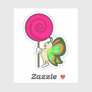 Sticker Papillon avec Lollipop