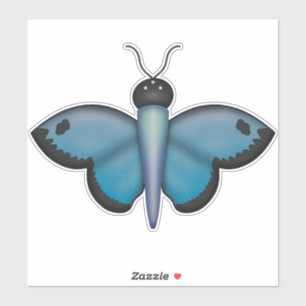 Sticker papillon bleu