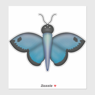 Sticker papillon bleu