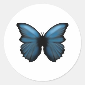 Sticker papillon bleu
