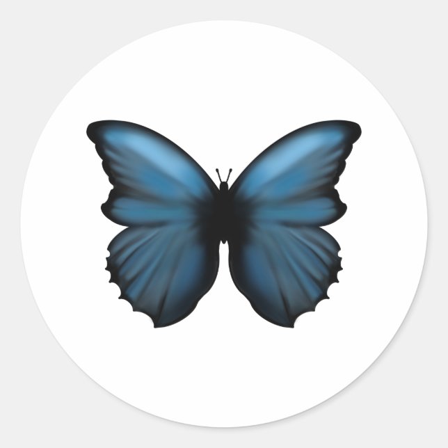 Sticker papillon bleu (Devant)
