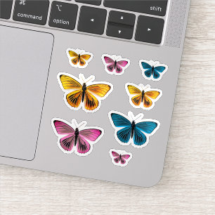 Sticker Papillon coloré mignon