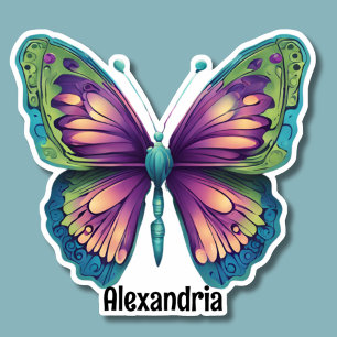 Sticker Papillon coloré Monogramme étanche