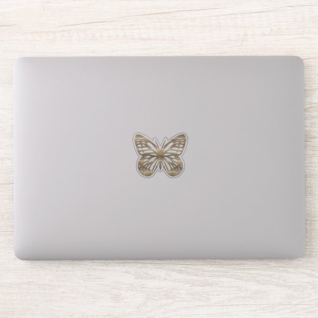 Sticker Papillon d'or (Ordinateur)