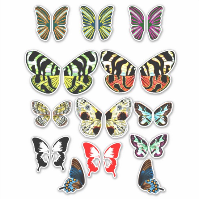 Sticker Papillon fée ailes Art scrapbooking (Devant)