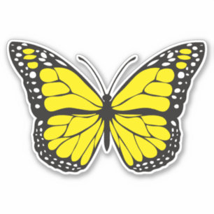 Sticker Papillon jaune