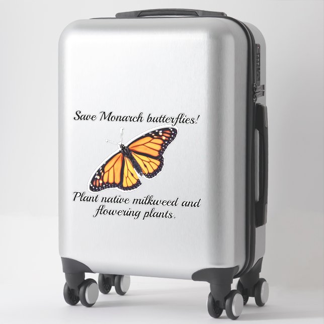 Sticker Papillon monarque (Sur valise)