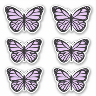 Sticker Papillon Pastel violet